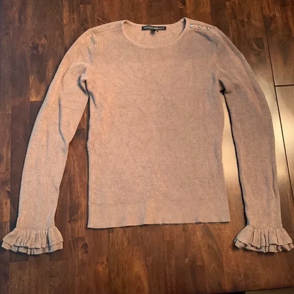 EUC White House Black Market tan sweater, XS - Picture 1 of 6
